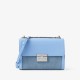 Charles Keith Chain Flap Shoulder Bag Denim Blue